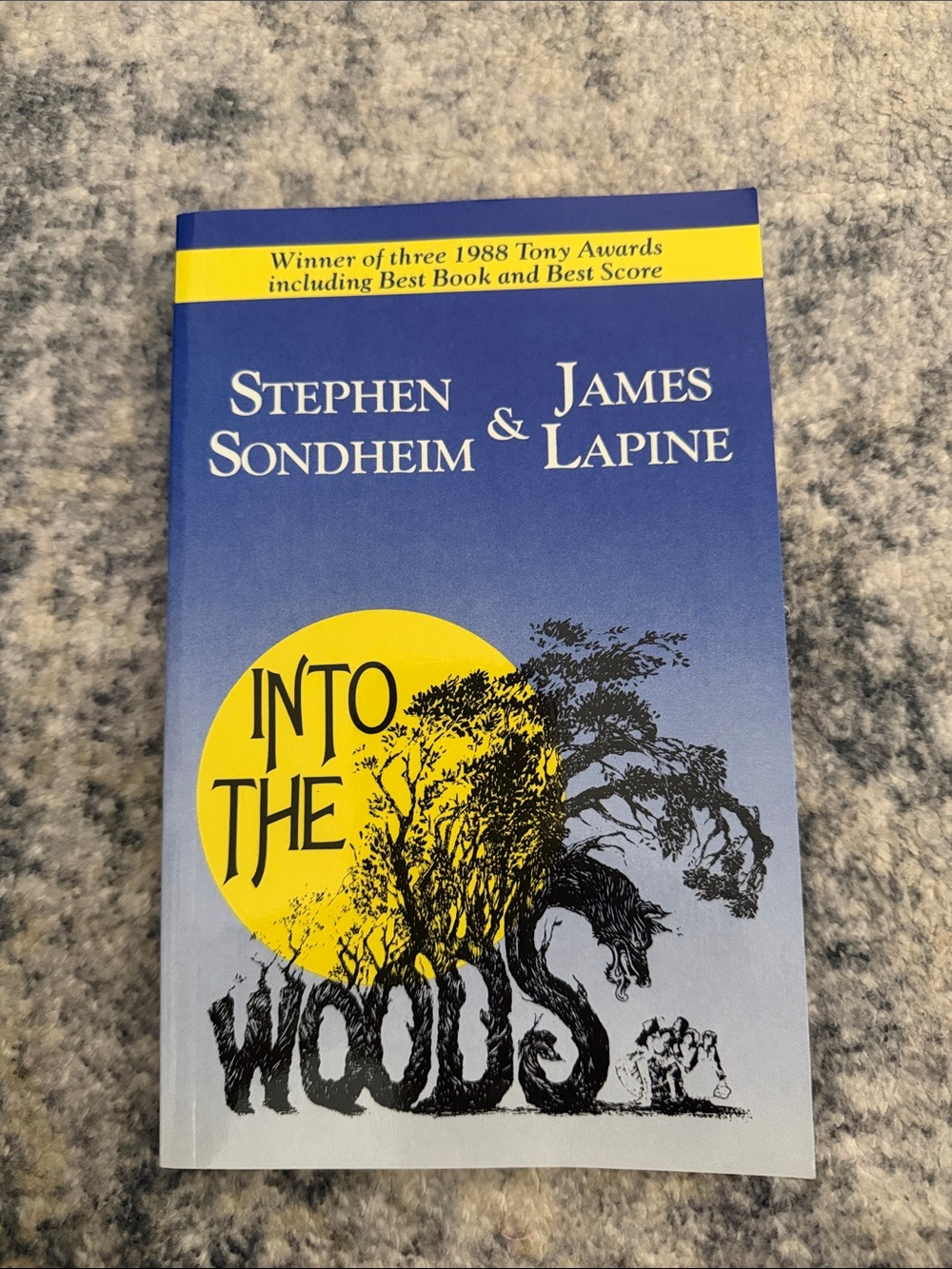 Stephen Sondheim & James Lapine Into the Woods Score - Blue and Yellow Cover